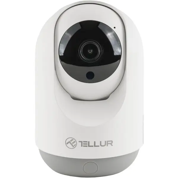 Tellur Camera de supraveghere Tellur Smart TLL331391 Wi-Fi Interior, 3MP, UltraHD, PTZ, Autotraking, Night Vision, Detectarea miscarilor, Two-Way Audio, Alarma sonora, Pan 360 grade, Control Vocal, Stocare Cloud, Alb