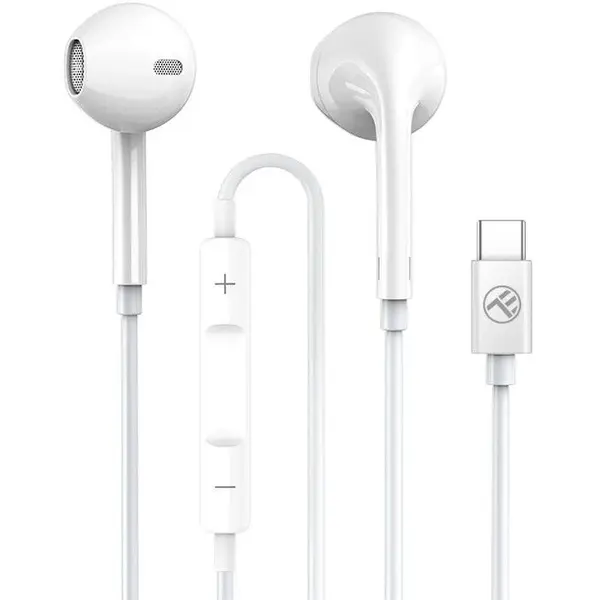 Tellur Casti In-Ear cu fir, Tellur Basic Urbs, USB-C, microfon, alb