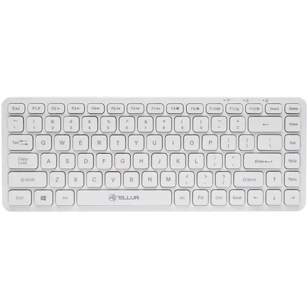 Tellur Tastatura fara fir Tellur, Mini, Alb