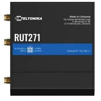 TELTONIKA Router industrial Teltonika RUT271, 2 porturi RJ45 (10/100 Mbps), 1 x WAN si 1 x LAN, 5G Sub-6GHz, suport SIM