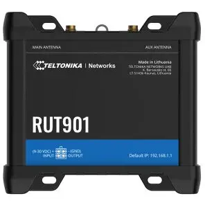 TELTONIKA Router profesional industrial 4G LTE, Teltonika RUT901, Cat.4, WiFi, Dual Sim, 1x WAN, 3X LAN, suport DIN