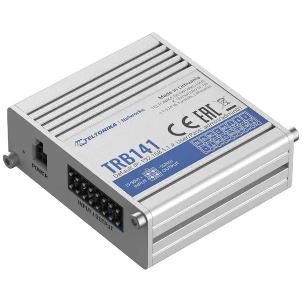 TELTONIKA Router TELTONIKA TRB141, 4G LTE Cat 1, 1 x LAN, Gateway Industrial, Design Compact, Alimentare 9-30V