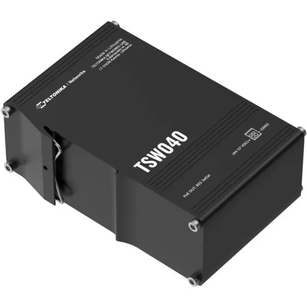 TELTONIKA Switch Teltonika NetWorksTSW040, 8PORT 10/100/POE, suport, fara management, Negru