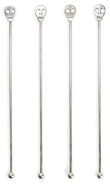 Teluri metalice Kikkerland - Craniu, 4 buc