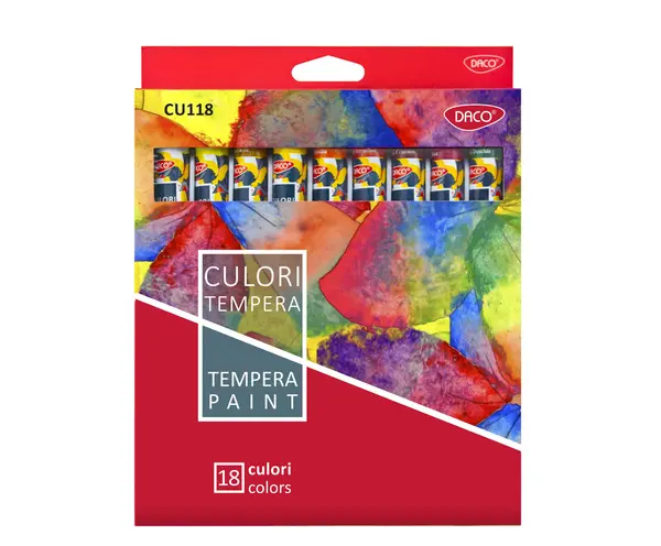 Tempera 18culori x 12ml, Daco