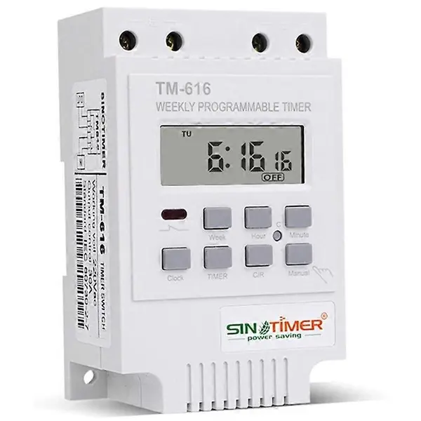 Temporizator programabil saptamanal TM616, SINOTIMER, Comutator de timp digital, TM616B-2 220V