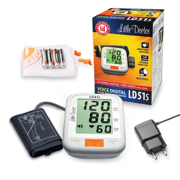 Tensiometru de brat Little Doctor LD 51S anuntare vocala in limba romana adaptor inclus