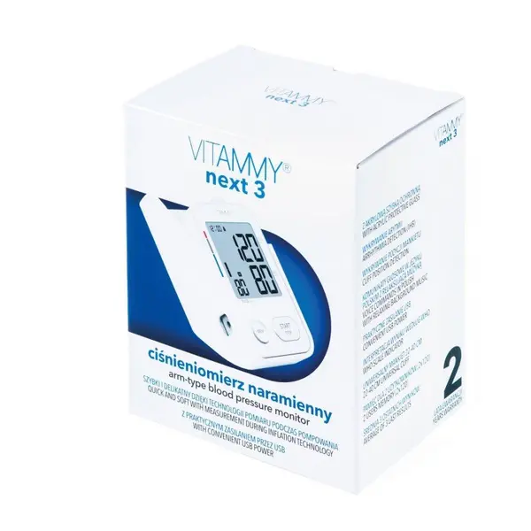 Tensiometru electronic de brat Vitammy Next 3 manseta 22-40 cm alb