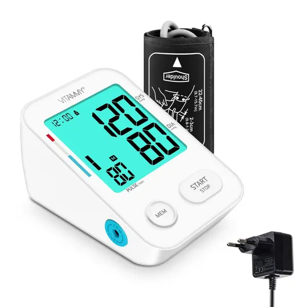 Tensiometru electronic de brat Vitammy Next 8+ mufa Usb detectare aritmie memorare 2