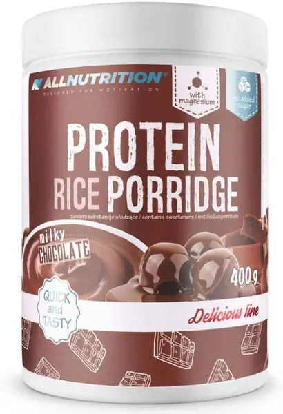 Terci de orez cu proteine, ciocolată cu lapte, 400 g, AllNutrition