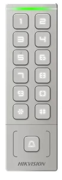 Terminal control acces Hikvision, card M1, PIN, exterior IP65, 1000 utilizatori, DS-K1T809MX