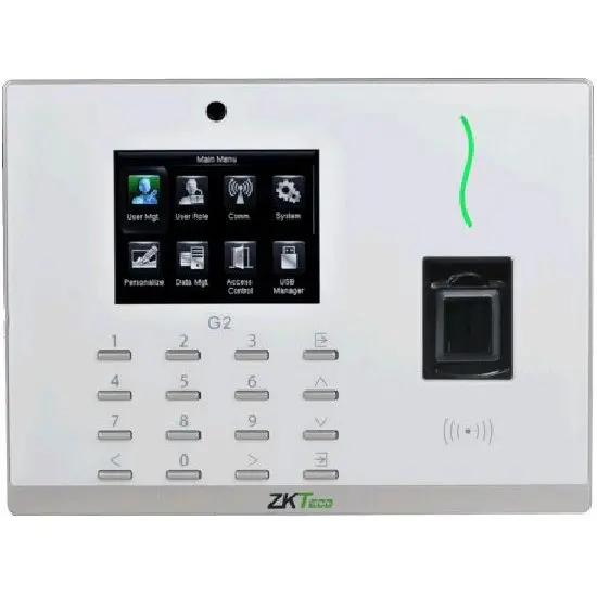 Terminal de pontaj si control acces identificare cu amprenta si RFID ZKTeco G2