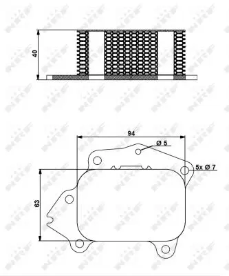 Termoflot radiator ulei (65x42x95) VOLVO C30, S40 II, S60 II, S80 II, V40, V50, V60 I, V70 III; CITROEN BERLINGO, C1, C2, C2 ENTERPRISE, C3 I, C3 II, C3 PICASSO, C3 PLURIEL, C4, C4 I, DS3, NEMO 1.4D 1
