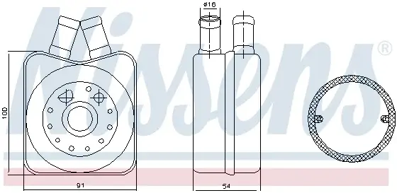 Termoflot radiator ulei (90x54x90; cu garnitura) AUDI 80, A3, A4, A6, A8, CABRIOLET, COUPE; SEAT ALHAMBRA, ALTEA, ALTEA XL, CORDOBA, IBIZA II, IBIZA III, LEON, TOLEDO II 1.4-2.8 dupa 1991