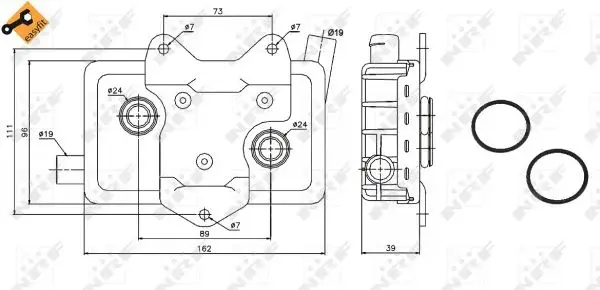 Termoflot radiator ulei (98x43x164, cu garnitura) MERCEDES SPRINTER 2-T (901, 902), SPRINTER 3-T (903), SPRINTER 4-T (904), V (638 2), VITO (638); SSANGYONG REXTON REXTON II 2.3 2.3D 2.9D intre 1995