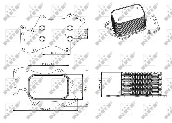 Termoflot radiator ulei (automatic manual) AUDI A4, A4 ALLROAD, A5, A6, A6 ALLROAD, Q5, Q7; VW PHAETON, TOUAREG 2.7D 3.0D intre 2004-2018