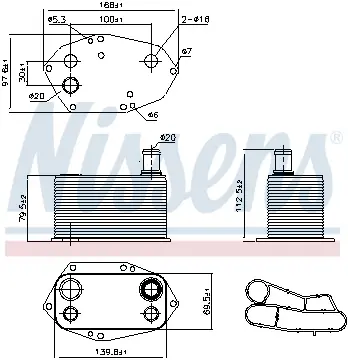 Termoflot radiator ulei BMW Seria 3 (E46), 5 (E39), 7 (E38), X5 (E53) 2.5D 3.0D intre 1998-2005