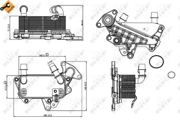 Termoflot radiator ulei (cu garnitura)