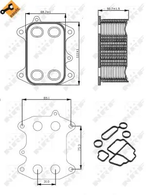 Termoflot radiator ulei (cu garnitura) AUDI A1, A3, A4, A4 ALLROAD, A5, A6, Q3, Q5, TT; SEAT ALHAMBRA, ALTEA, ALTEA XL, EXEO, EXEO ST, IBIZA IV, IBIZA IV ST, LEON, TOLEDO IV; SKODA FABIA II 1.2D 1.6D