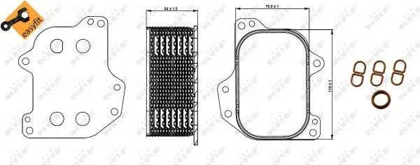Termoflot radiator ulei (cu garnitura) AUDI A1, A3, Q2, Q3, TT; SEAT ALHAMBRA, ARONA, ATECA, IBIZA V, LEON, LEON SC, LEON ST, TARRACO, TOLEDO IV; SKODA KAMIQ, KAROQ, KODIAQ, OCTAVIA III, RAPID 1.6D 2.