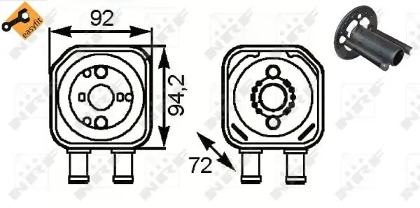 Termoflot radiator ulei (cu garnitura) AUDI A3, A4, A6, A8; SEAT ALHAMBRA, CORDOBA, CORDOBA VARIO, IBIZA II, LEON, TOLEDO I, TOLEDO II; SKODA OCTAVIA I, SUPERB II; VW BORA, EOS, GOLF III 1.6-3.6 03.91