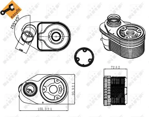 Termoflot radiator ulei (cu garnitura) FIAT DUCATO 2.3D dupa 2006