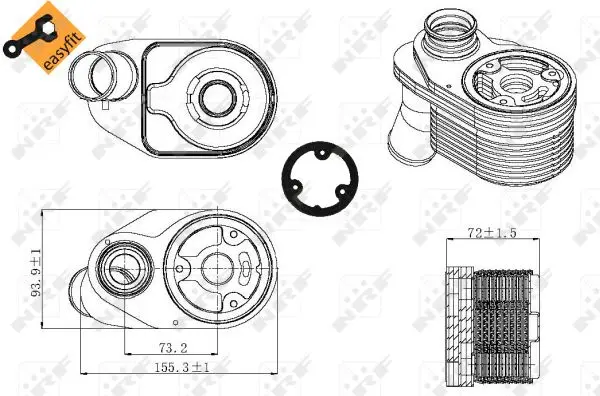 Termoflot radiator ulei (cu garnitura) IVECO DAILY III, DAILY IV, DAILY V, DAILY VI 2.3D Electric dupa 2002