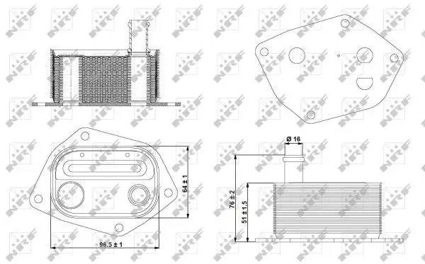 Termoflot radiator ulei HYUNDAI ACCENT III, ELANTRA, GETZ, I30, MATRIX; KIA CEE D, CEE D SW, CERATO, PRO CEE D, RIO II 1.5D 1.6D dupa 2004