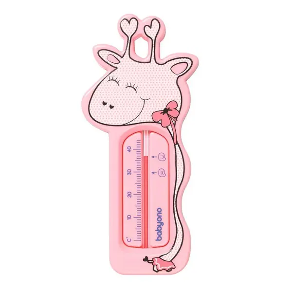 Termometru de baie Babyono - Girafă, roz