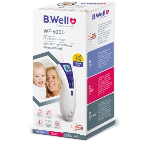 Termometru digital B.Well infrarosu non-contact, multifunctional WF-5000 Zephyr Labs