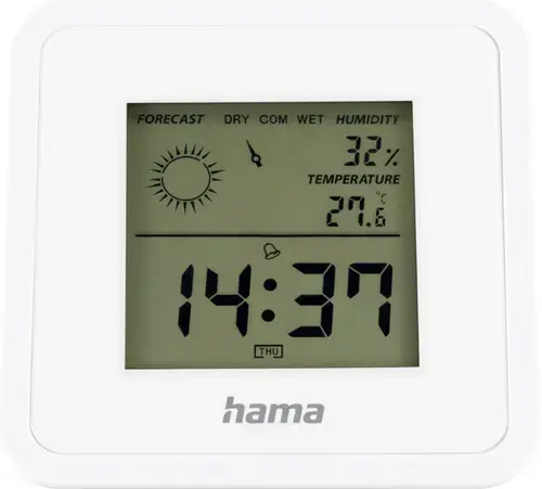 Termometru/Higrometru digital Hama Borneo, pentru interior (Alb)