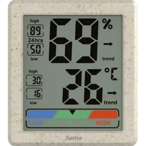 Termometru/Higrometru digital Hama Ponza, pentru interior (Bej)