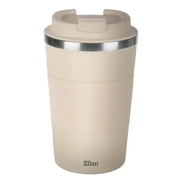 Termos Cafea, Capacitate 380 ml, Interior din Inox, Crem