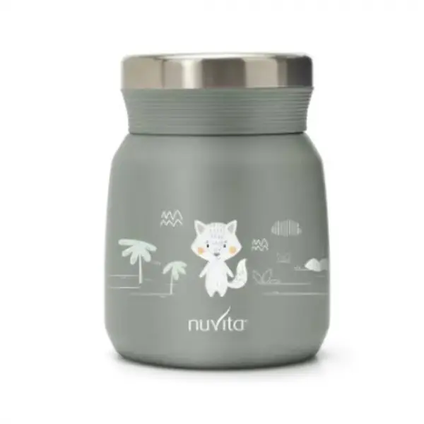Termos din otel inoxidabil Nuvita Sage Green pentru alimente lichide si solide 300 ml