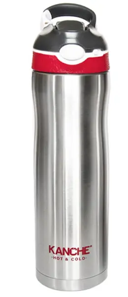 Termos Kanche - Fa, sport cu mine, rosu, 600 ml.