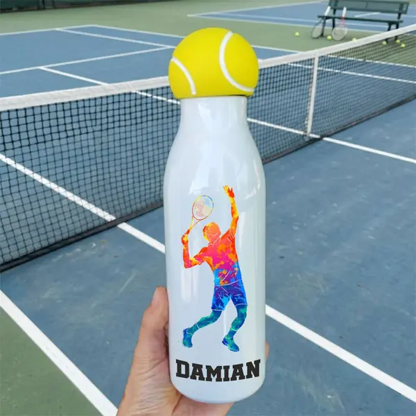 Termos sport personalizat, cu capac de minge tenis TBP34