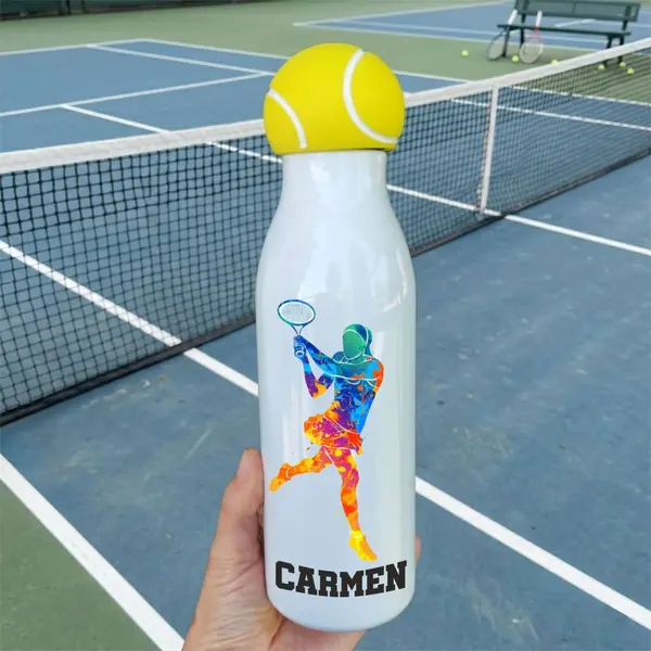 Termos sport personalizat, cu capac de minge tenis TBP35