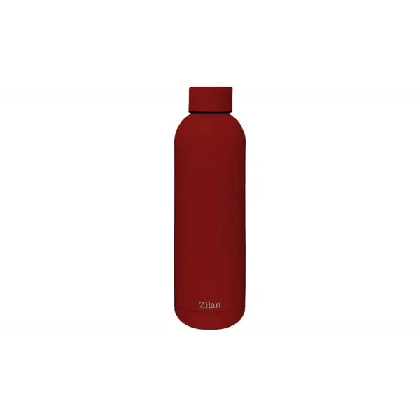 Termos Zilan ZLN9842 tip sticla sport, capacitate 500ml, interior din inox, pereti dublii, rosu