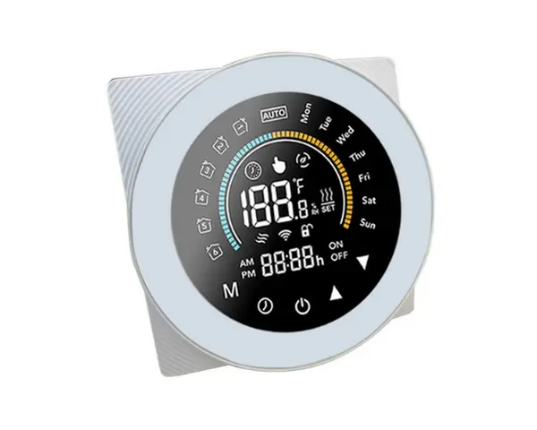 Termostat inteligent WiFi, color, compatibil cu aplicatia eWeLink, tip "C" contact uscat, Alb, SmartWise, SMW-TER-CW-COL