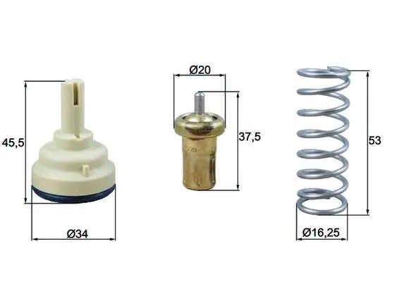 Termostat lichid racire (105 C) potrivit SEAT ALTEA, ALTEA XL, LEON, TOLEDO III; SKODA OCTAVIA II, RAPID, SUPERB II, YETI; VW EOS, GOLF PLUS, GOLF PLUS V, GOLF V, GOLF VI 1.4 1.6 05.07-07.18