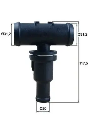 Termostat lichid racire (75 C, in carcasa) potrivit AUDI A3; VW BEETLE, GOLF VI, JETTA IV 2.0 09.04-07.16