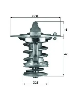 Termostat lichid racire (76 C) potrivit MITSUBISHI 3000 GT, COLT IV, COLT V, GALANT VII, L400, LANCER IV, LANCER V, LANCER VI, MIRAGE IV, PAJERO CLASSIC, PAJERO II, PAJERO III 1.3-3.2D 01.90-