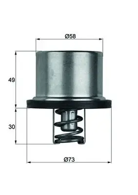 Termostat lichid racire (79 C, in carcasa) potrivit BMW 3 (E90), 3 (E92), 3 (E93), 5 (E60), 5 (E61), 6 (E63), 6 (E64) 4.0 4.4 5.0 09.04-10.13