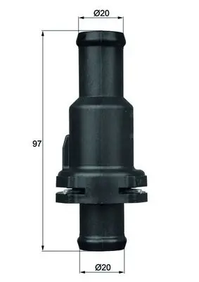 Termostat lichid racire (80 C, in carcasa) potrivit AUDI A6 C6, A6 C7, A8 D3; SEAT ALTEA, ALTEA XL, LEON, TOLEDO III; VW EOS, GOLF V, GOLF VI, JETTA III, PASSAT B6 2.0-6.0 05.03-09.18