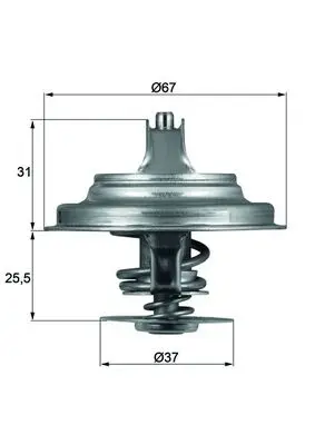 Termostat lichid racire (80 C) potrivit MERCEDES G (W460), V (638 2); SEAT ALHAMBRA, LEON, TOLEDO II; VW BORA, BORA I, CALIFORNIA T4 CAMPER, CRAFTER 30-35, CRAFTER 30-50 1.9-3.0D 12.79-05.13