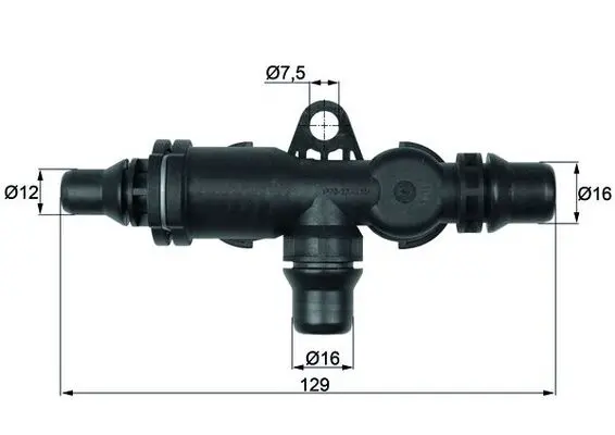Termostat lichid racire (82 C, cu carcasa) potrivit BMW X5 (E53); LAND ROVER RANGE ROVER III 3.0-4.8 01.00-10.06