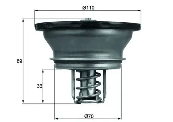 Termostat lichid racire (82 C, cu garnitura) potrivit RVI C, D, K, KERAX, MAGNUM, PREMIUM 2, T; VOLVO 8300, 9300, 9400, 9700, 9900, B9, FH, FH II, FH16, FH16 II, FM, FM II D11A-330-G9A300 08.93-