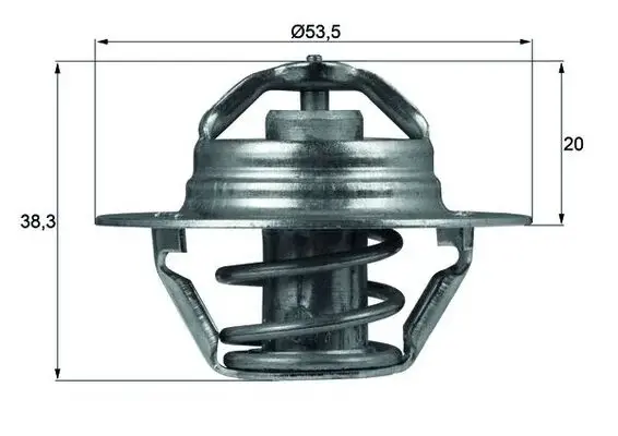 Termostat lichid racire (82 C) potrivit VOLVO 340-360, 440, 460, 480; CITROEN AX, BERLINGO, BERLINGO MINIVAN, BX, C15, C15 MINIVAN, EVASION, JUMPER I, LNA, VISA, XANTIA, XM 0.6-4.2 10.72-03.09