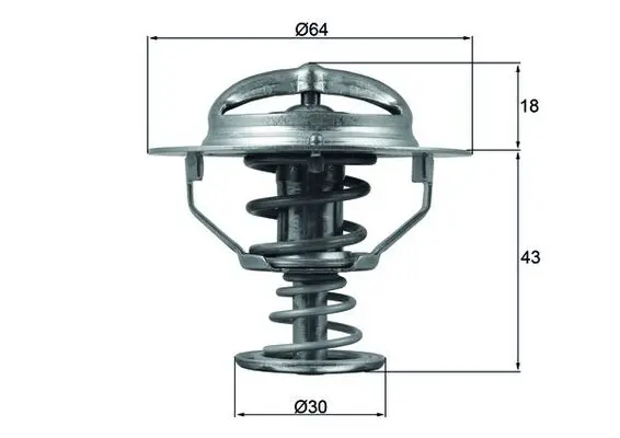 Termostat lichid racire (82 C) potrivit VOLVO S80 II, XC90 I; CHRYSLER CIRRUS, SEBRING, STRATUS; DODGE STRATUS; HONDA CR-V III; HYUNDAI COUPE II, EQUUS CENTENNIAL 2.0-5.6 08.92-