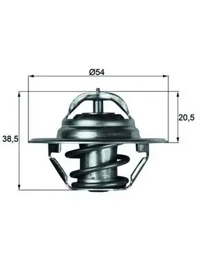 Termostat lichid racire (83 C) potrivit BUICK SKYLARK; CADILLAC SEVILLE, SEVILLE II; CHEVROLET BERETTA, CAMARO, CORSICA, CORVETTE, MONTE CARLO; FIAT 124, 1500, 1500-2300 1.0-5.7D 07.62-11.09